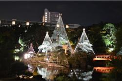 千葉市の「幕張海浜公園」で日本庭園がライトアップ　茶道体験も