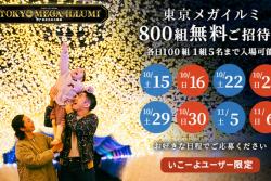 東京メガイルミに合計800組を無料ご招待！！