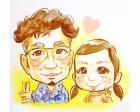 パパと一緒に似顔絵を描いてもらおう＆チョコレートプレゼント@成増
