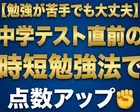 【勉強が苦手でも大丈夫⭐】中学テスト直前の時短勉強法で点数アップ🌈