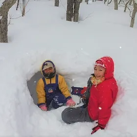 初めてのスノーシュー＆雪遊び