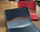革レースを使った巻きかがりで、味わいのあるカードケースを作ります。