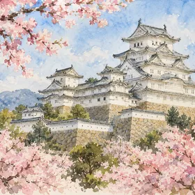 🌈 屋根も石垣もカラフルに！日本のお城を描こう 🖌️