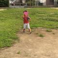 公園で縄跳びの練習やサッカーの練習...
