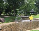 夏には水遊びが出来る管理の行き届いた公園