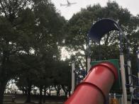 駐車場無料の飛行機が見える公園