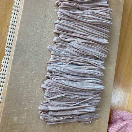 期間限定のさくらそば打ち体験をして...