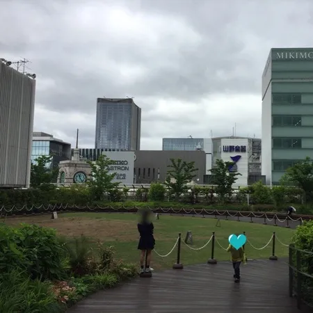 銀座で休むなら屋上が気楽ですね