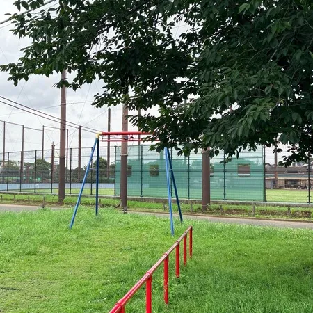 今時期は、芝とシロツメクサが一面に...