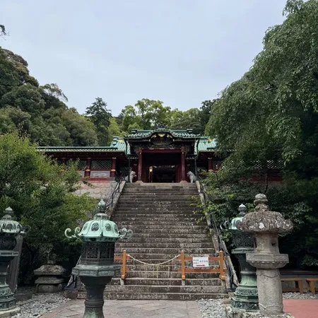 国宝の社殿へ気合の参拝！赤ちゃん抱...
