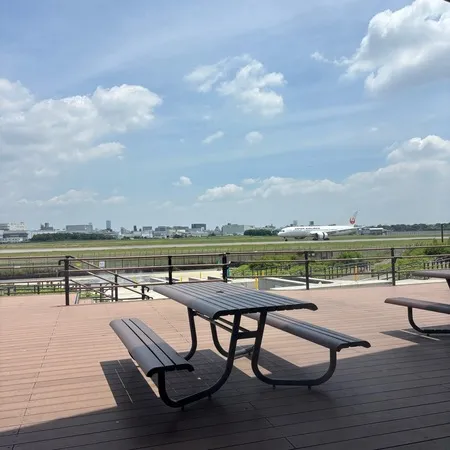 伊丹空港のすぐそこにある公園。高台...