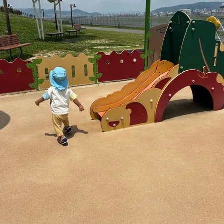 伊丹空港のすぐそこにある公園。高台...