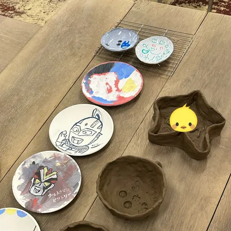 義実家に帰省の際に陶芸体験に行きました。