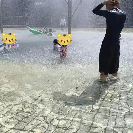 広いし、日陰もいっぱいあるし、トイ...