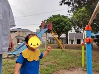 公園+テニスコート+緑地+円形の散...