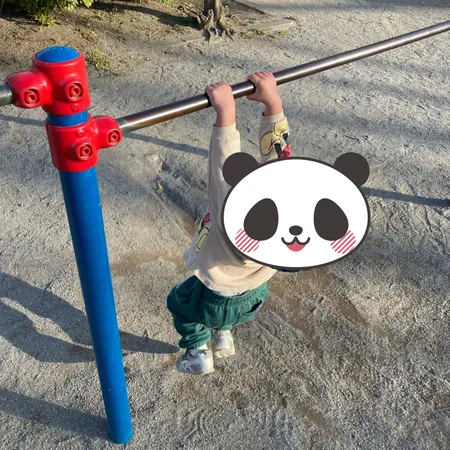小さい公園ですが、滑り台や鉄棒、ブ...