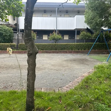 ブランコ、スプリング遊具、小さな滑...