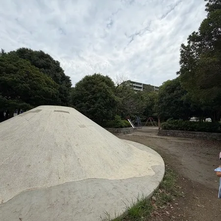 新幹線が飾ってあります。お山の滑り...