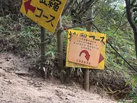 山の中のアスレチック。スタートから...
