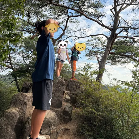 山の中のアスレチック。スタートから...