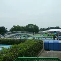滝のあるプールが日陰があって良かった。