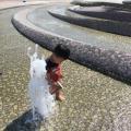 子供が大好きな噴水があります！