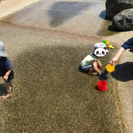 1歳半の時に水遊びをしに行きました...
