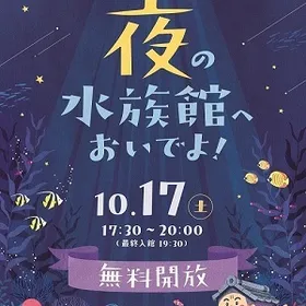 夜の水族館（無料開放）を開催します！