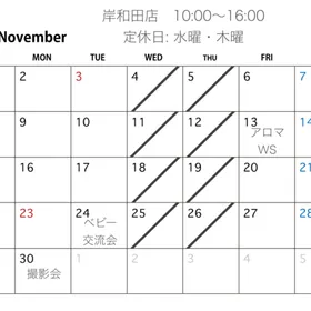 11月の営業日とイベントのお知らせ